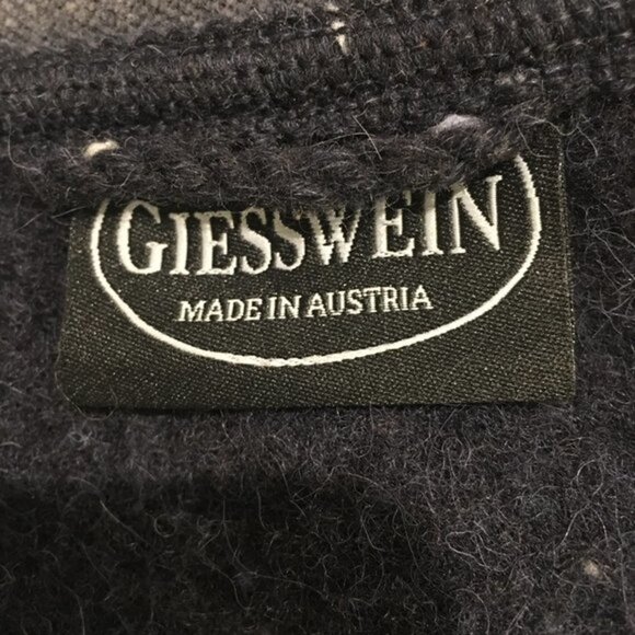 GIESSWEIN Navy Blue Boiled Wool Jacket w/Corduroy Sleeves Women's Sz EU 36 US 6 - Picture 6 of 9